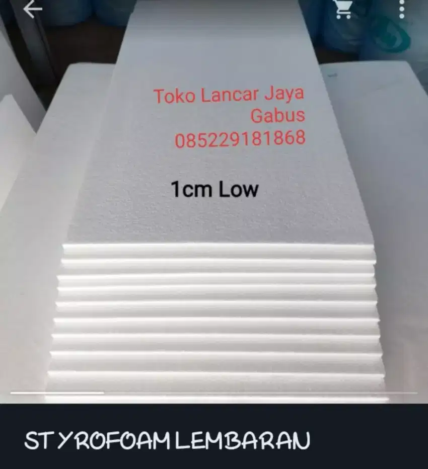 Jual styrofoam box dan lembaran kondisi baru.