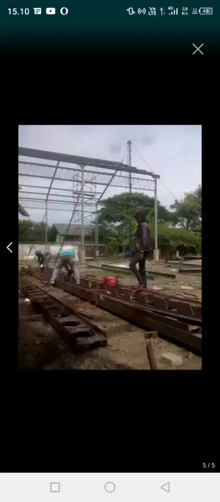 jasa konstruksi baja berat wf cnp H-BEAM dll