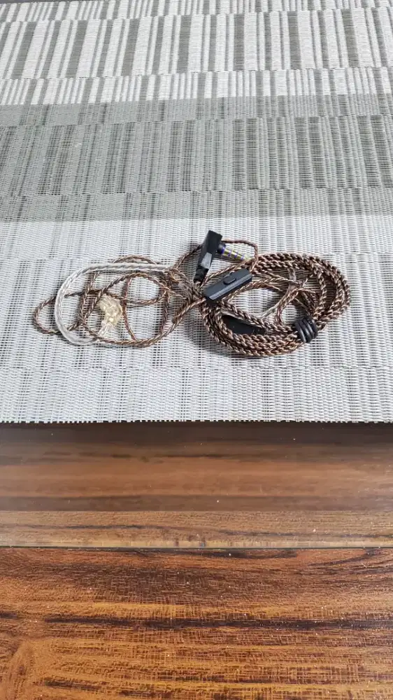 Upgrade Cable Kabel for EIM KZ brown Copper with Microphone type C