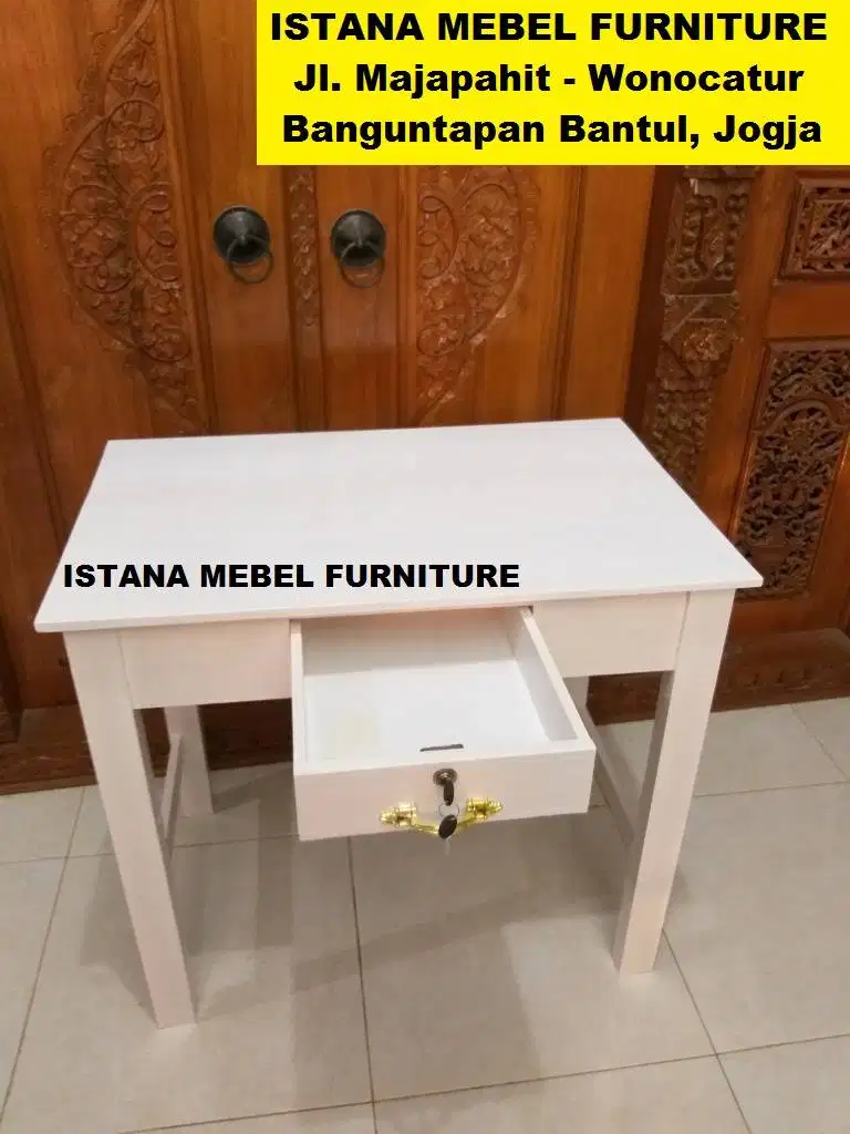 Meja Laci Kerja Kantor Kasir Komputer Tulis Belajar Kost Kos Kayu #BS