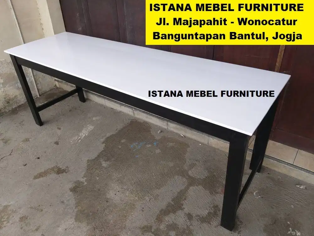 Meja Rapat Meeting Kerja Kantor Komputer Tulis Panjang 2 Meter Kayu #2