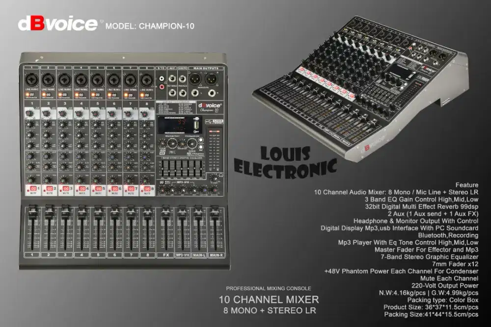 Mixer dBvoice CHAMPION-10 10 Channel ORIGINAL