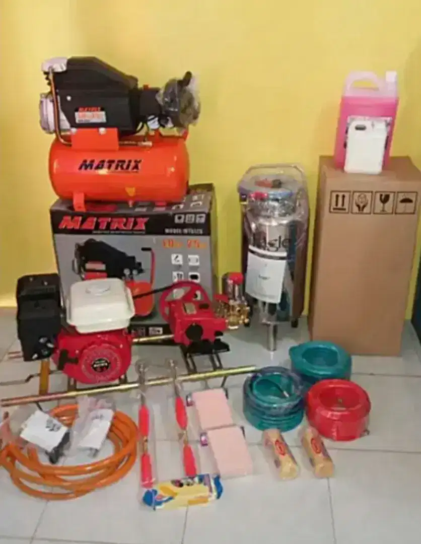 1 Set Alat & Mesin Steam buat Cucian Motor + Mobil Baru Gresss