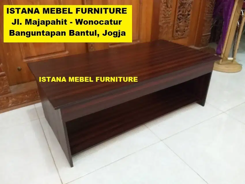 Meja Komputer Laptop Belajar Tulis Kost Pendek Lesehan Panjang Kayu #1