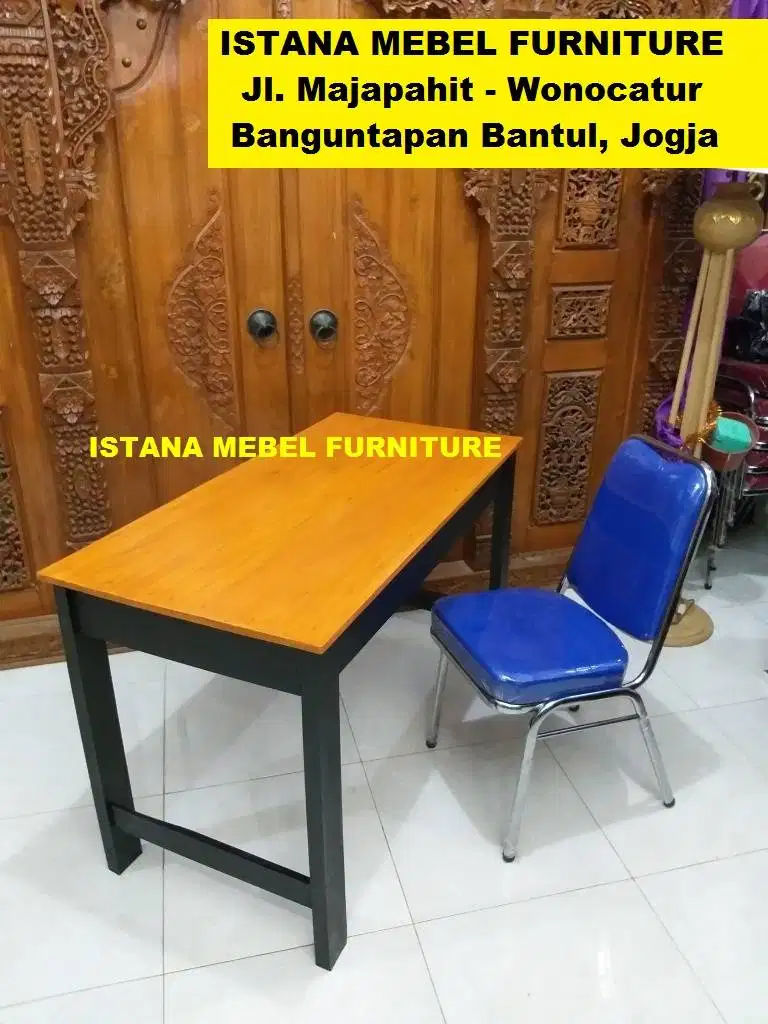 Paket Set Meja Kursi Busa Kerja Kantor Komputer Tulis Belajar Kost #BS