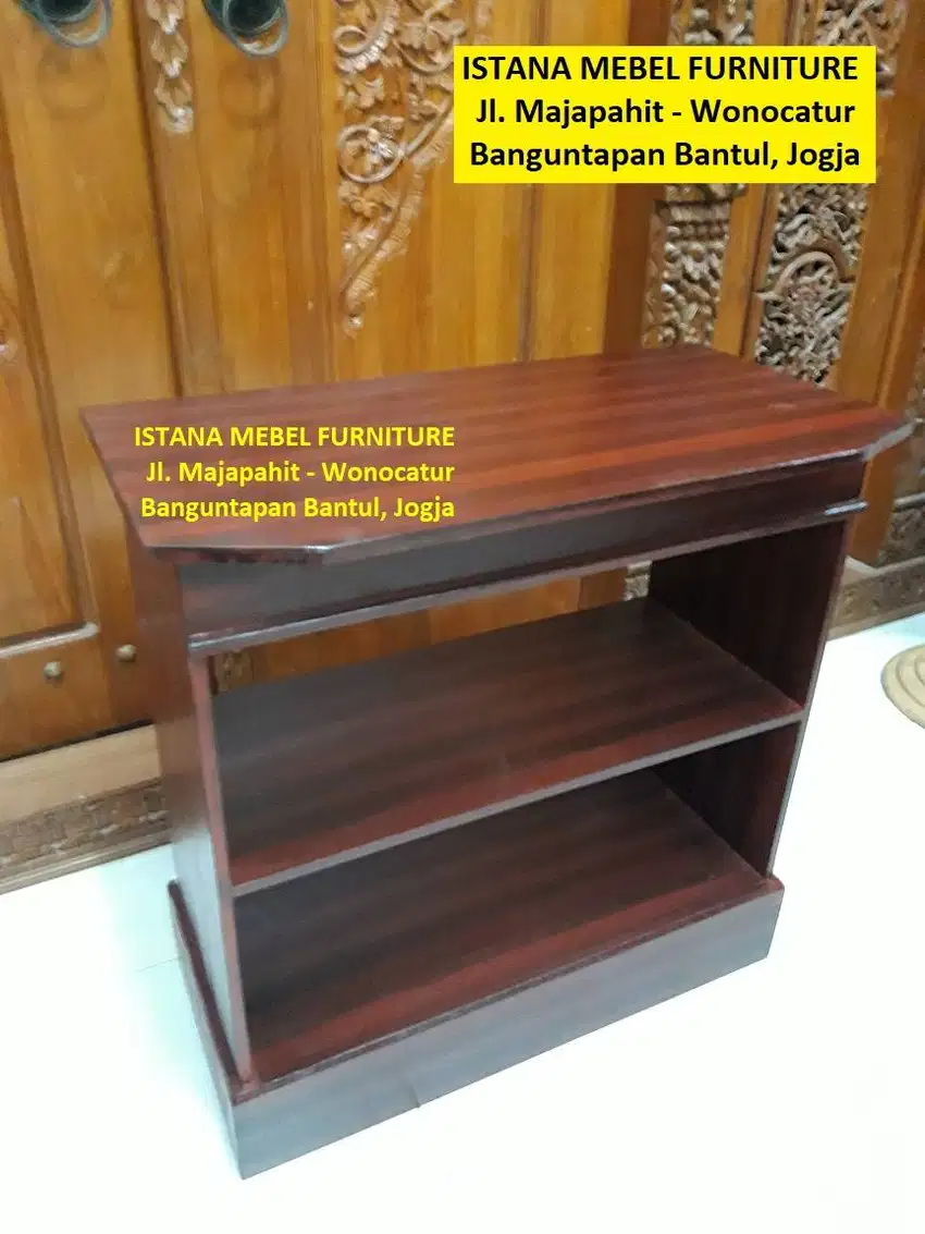 Almari Lemari Meja Rak Televisi Akuarium Aquarium Dispenser TV Kayu #6