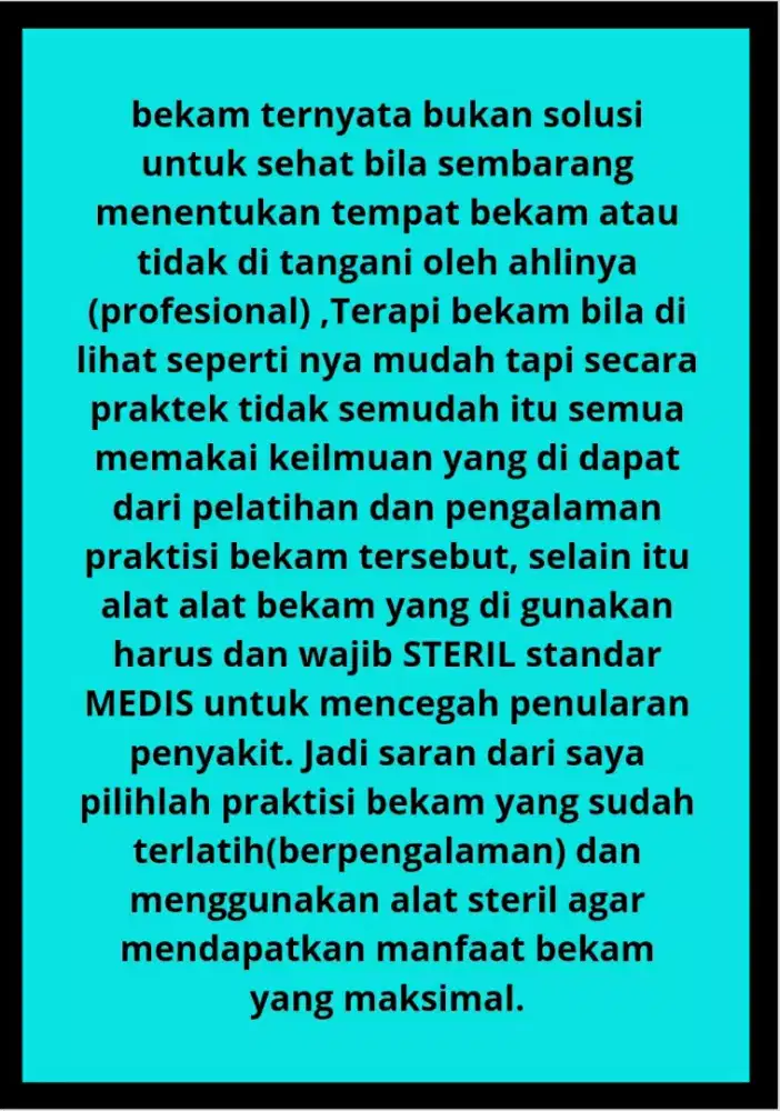 Terapi bekam Jogja GRATIS KONSULTASI