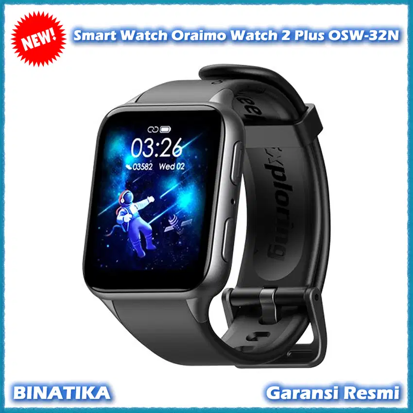 (Baru) Smartwatch Oraimo Watch 2 Plus OSW-32N Jam Pintar Oraimo Resmi