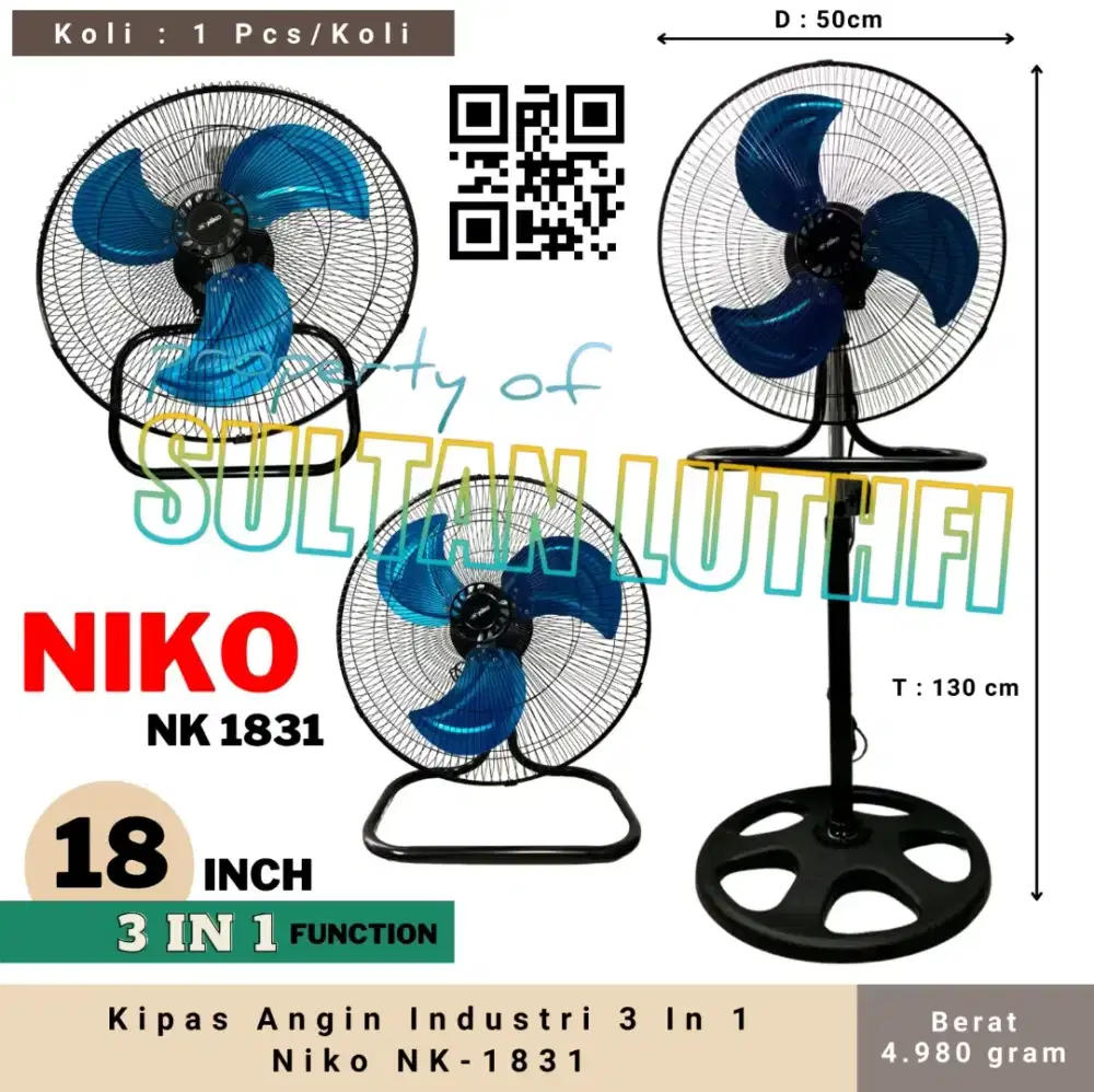 Kipas Angin Industri 3 In 1 Niko NK-1831