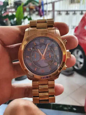 Jam tangan discount mk rose gold