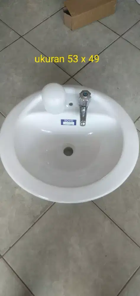 Wastafel toto tanam lw 521 sudah lengkap dengan aksesories y