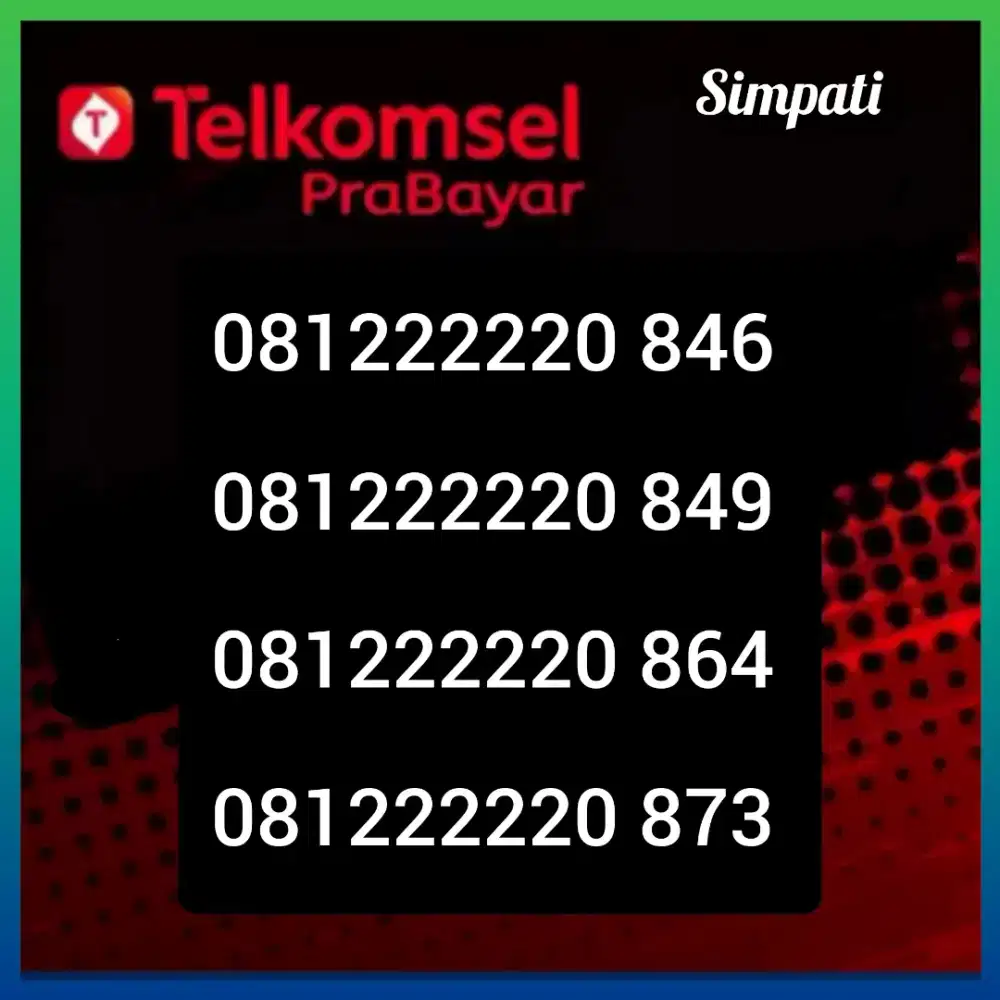 Nomor cantik simpati Telkomsel apik