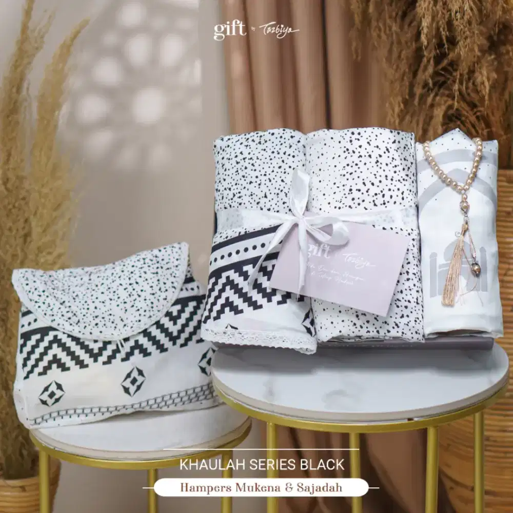 Mukena Premium Shafia White Set Sajadah Tazbiya