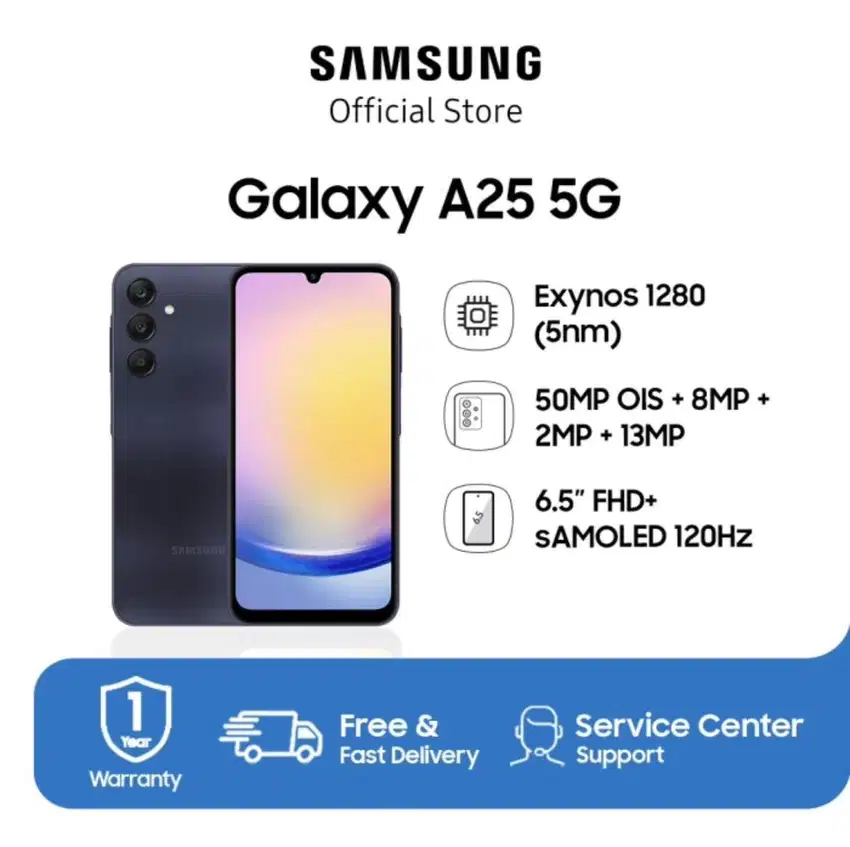 Baru…Samsung Galaxy A25 5G Ram 8+8/256 Grs Resmi (Warna : Blue,Black)