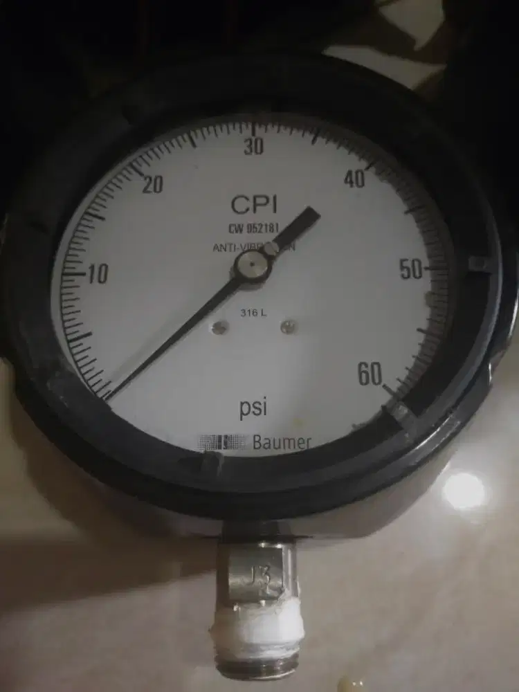 PINDAHAN Pressure gauge 60PSI BAUMER CW 952181 ANTI VIBRATION