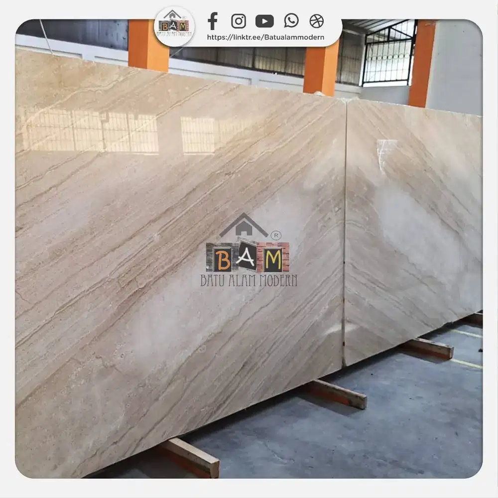 Marmer Dyno Beige menambah Sentuhan Elegan pada Ruangan Anda