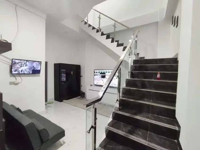 Reling kaca railing balkon stenlis & kanopi alderon solarflat spandek
