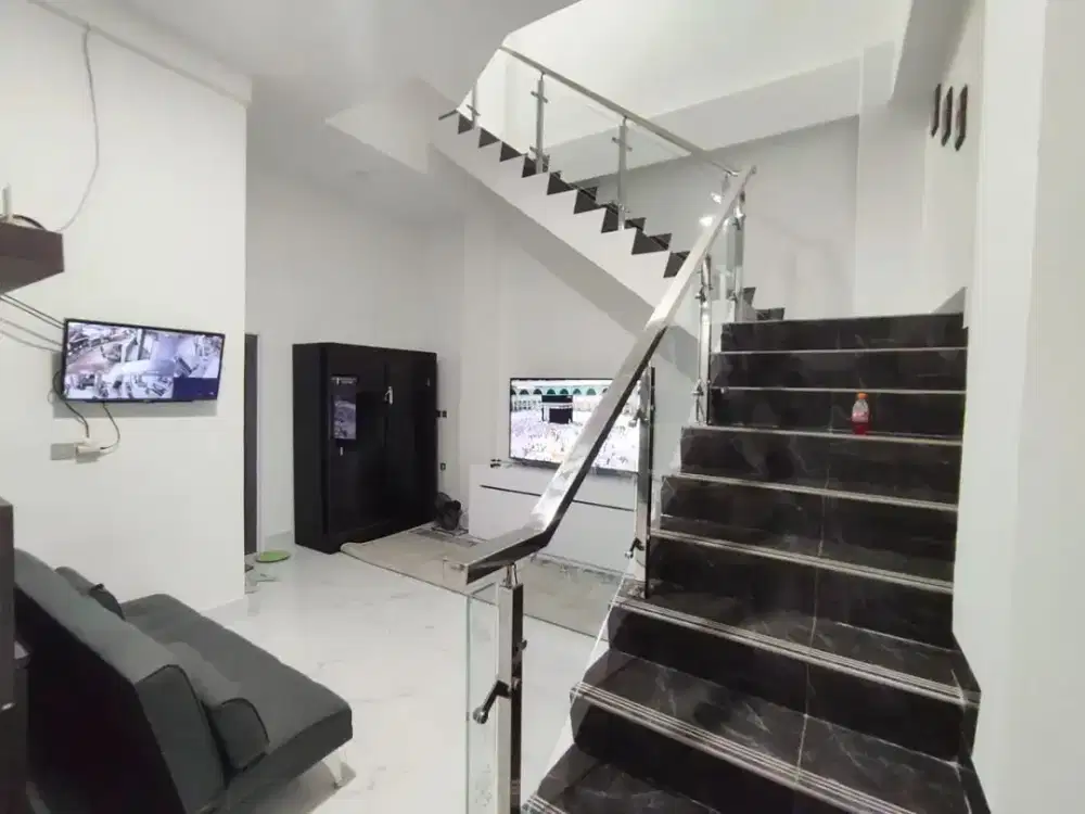 Railing kaca reling balkon stenlis & kanopi spandek alderon solarflat