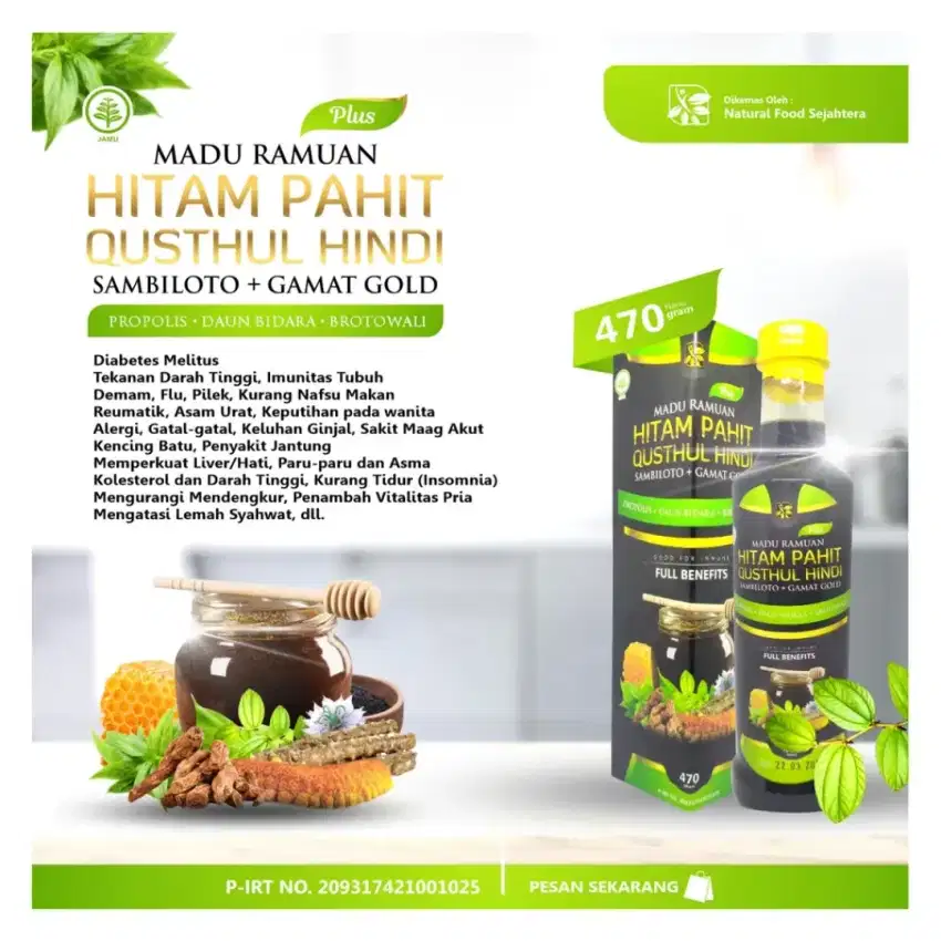 Madu Hitam Pahit Qusthul Hindi