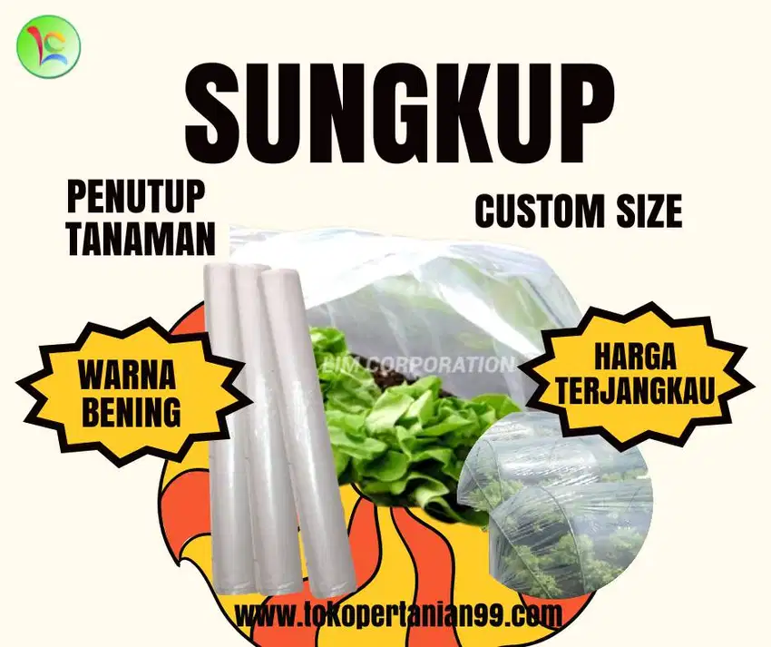 Kualitas Super, Plastik Sungkup Bening untuk Lahan Tanam, Termurah