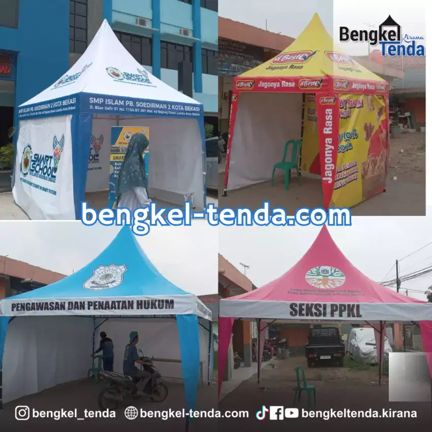 Tenda Kerucut | Tenda Lipat | Tenda Piramid | Full Costum