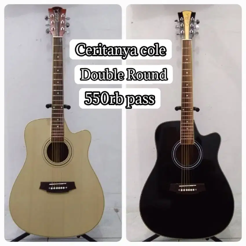 GITAR AKUSTIK DOUBLE ROUND NECK UTUH KOKOH