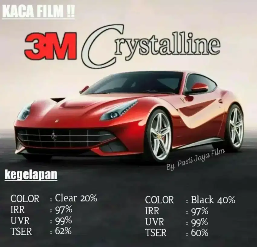 Kaca Film 3M Murah Original Grs5th Dpn.Cristaline SKKB BB Medium Cars.
