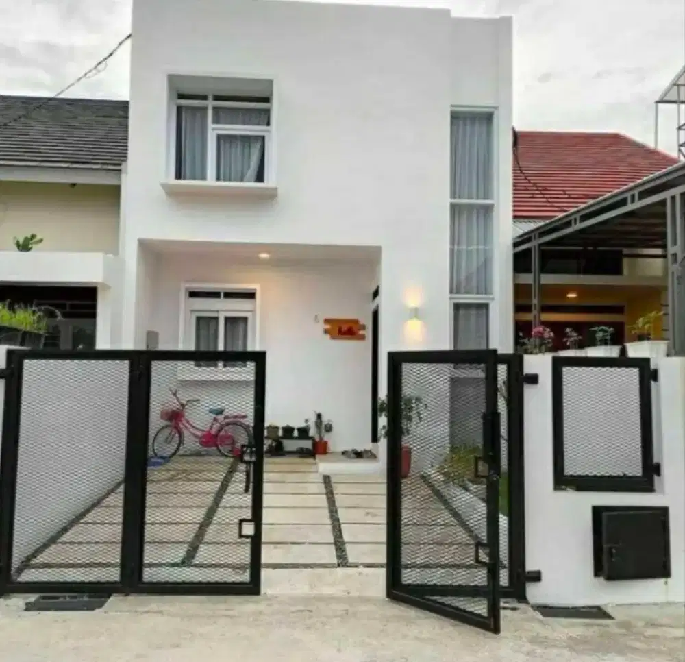 Pagar minimalis perfortade besi galvanis