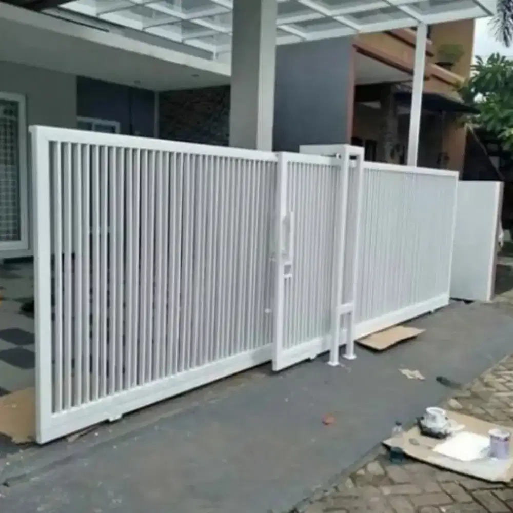 Pagar minimalis besi galvanis