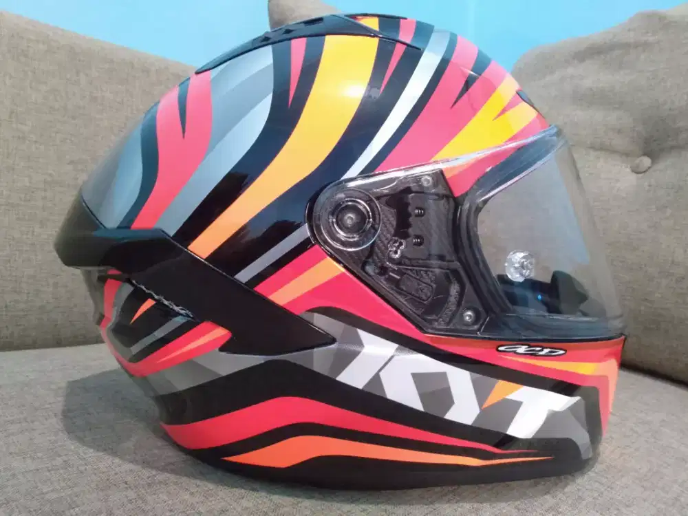 Jual BU Helm KYT NX-Race Red Fluo
