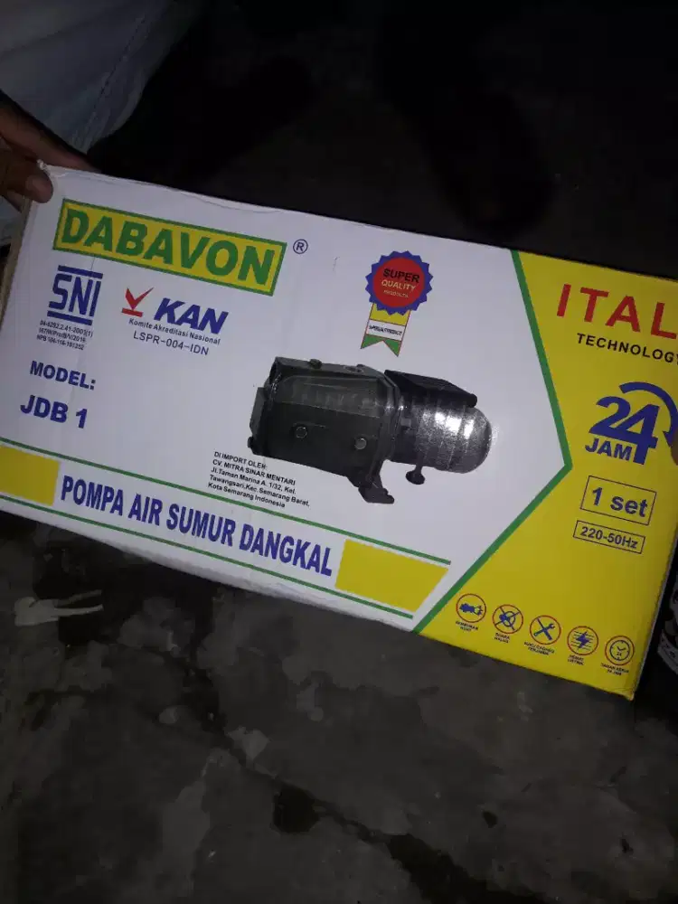 1 jet pam merek dabavon & 3 sanyo merek shimizu