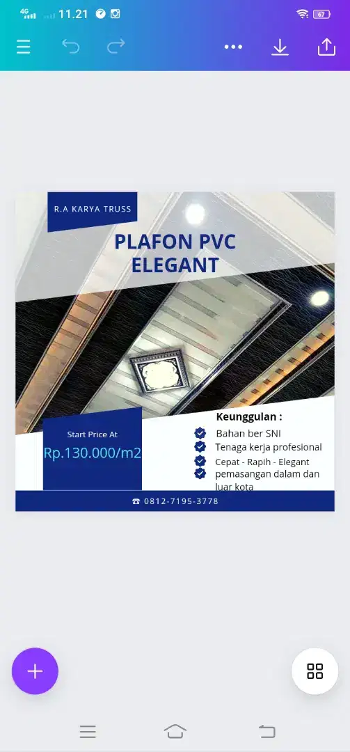 plafon gipsum II plafon pvc