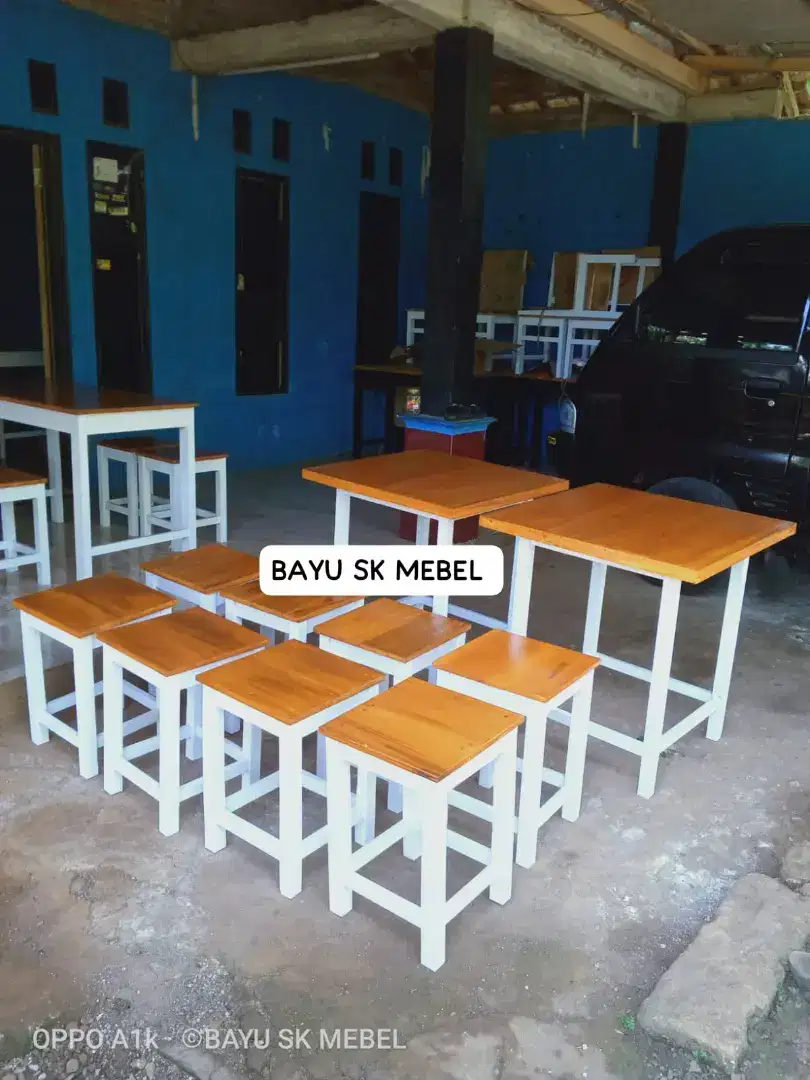 Set meja kursi cafe kedai warung bakso warung soto dll