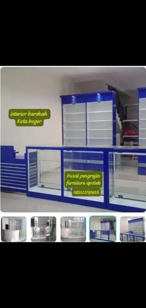 ETALASE APOTEK&RAK DISPLAY OBAT CUSTOM HARGA PERMETER