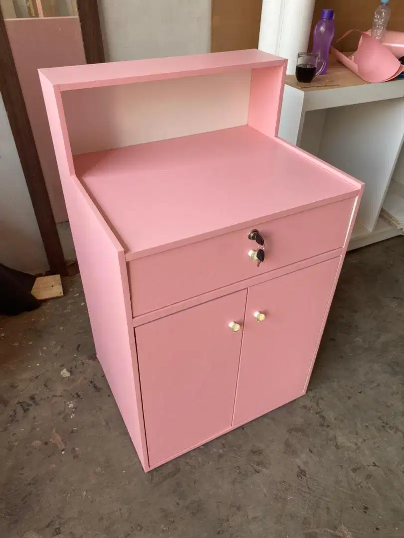 Meja Kasir minimalis PINK | 60x60x100cm