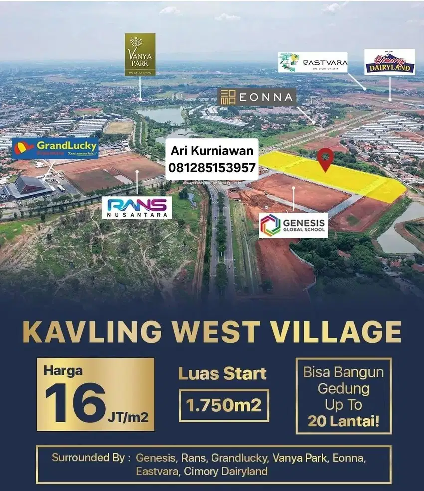 Kavling komersial di CBS bsd city dekat exit tol! Cuma 16jtan langka!