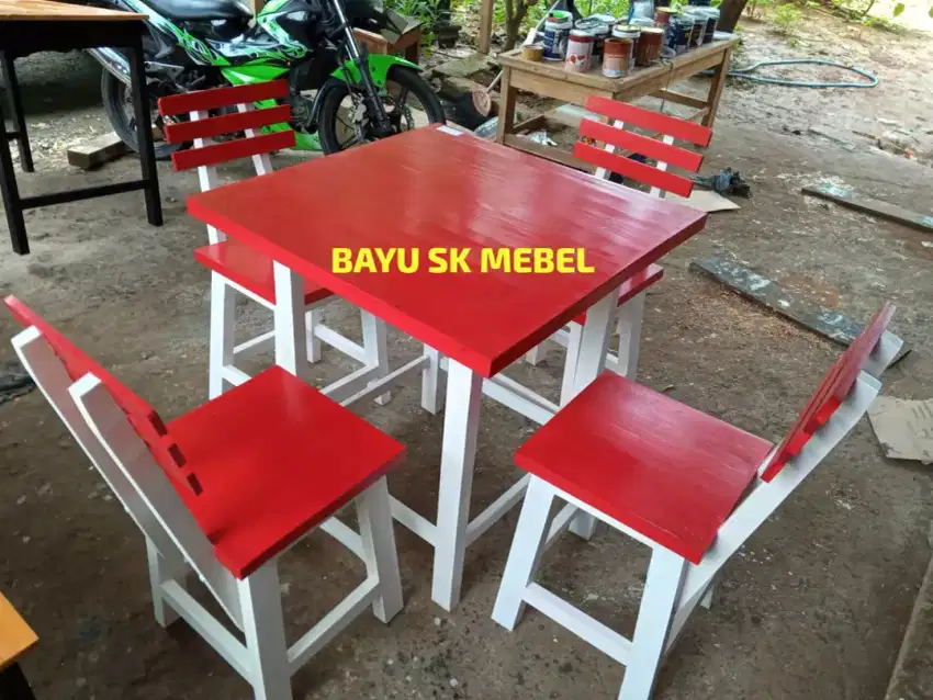 Set meja kursi cafe kedai warung makan