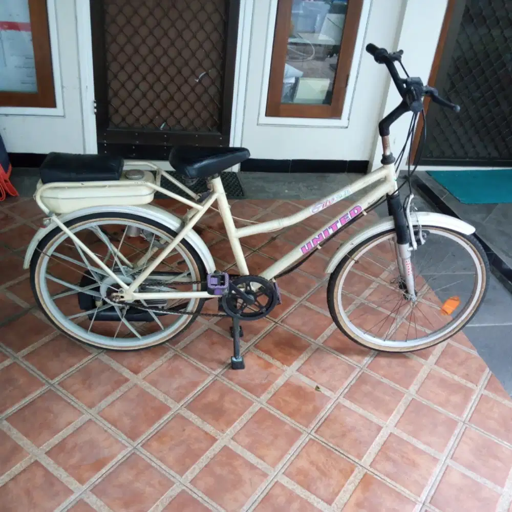 Sepeda mengayu + mesin bensin campur