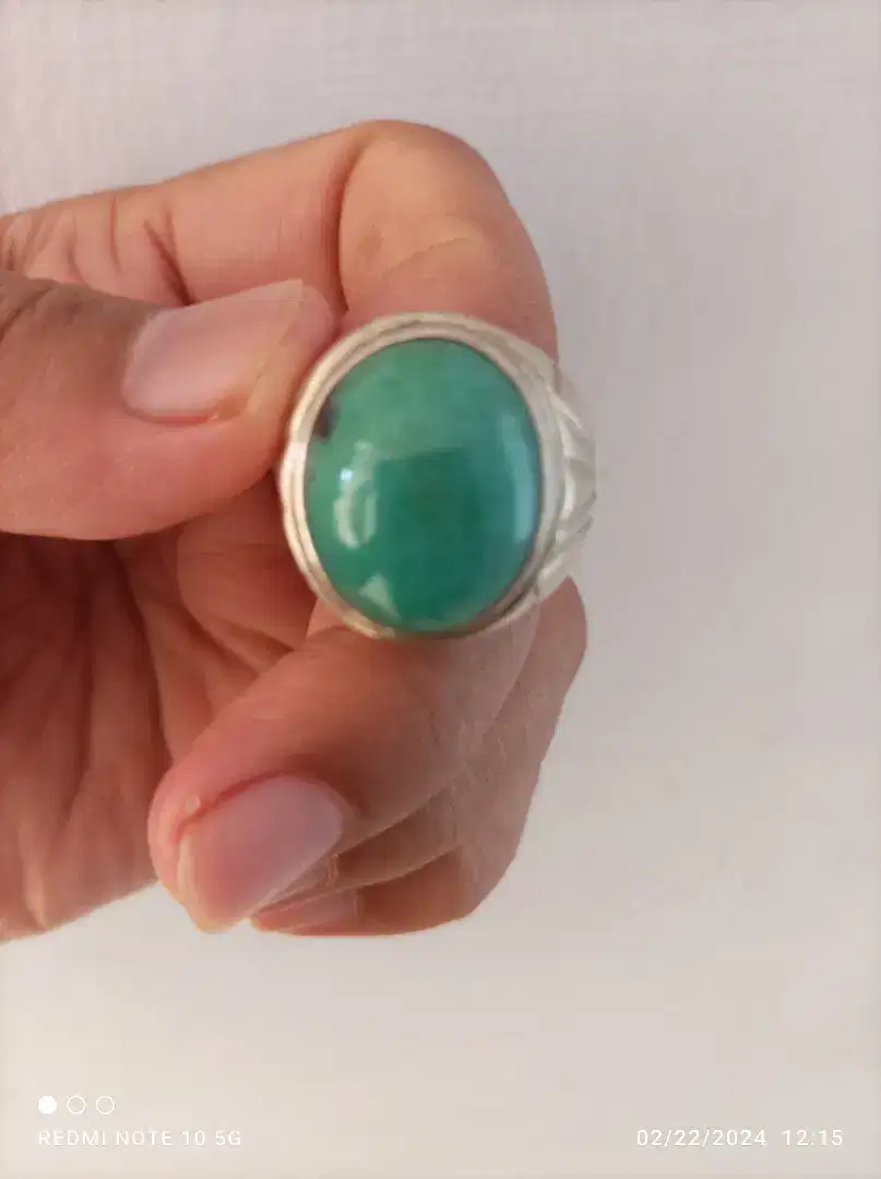 Bacan Palamea dim 22x18x10 ring perak uk 19