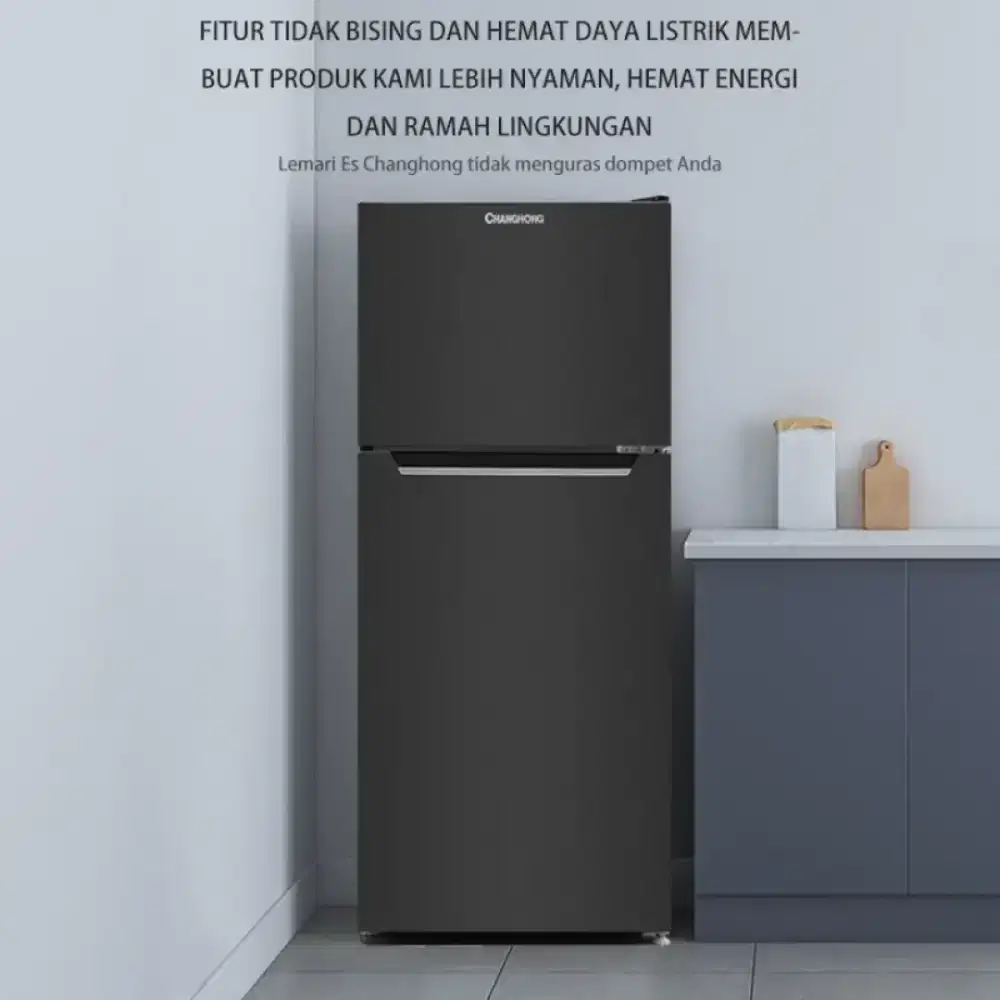 TERMURAH TERLENGKAP! BISA KREDIT ! KULKAS 2PINTU CANGHONG CRF208BLACK