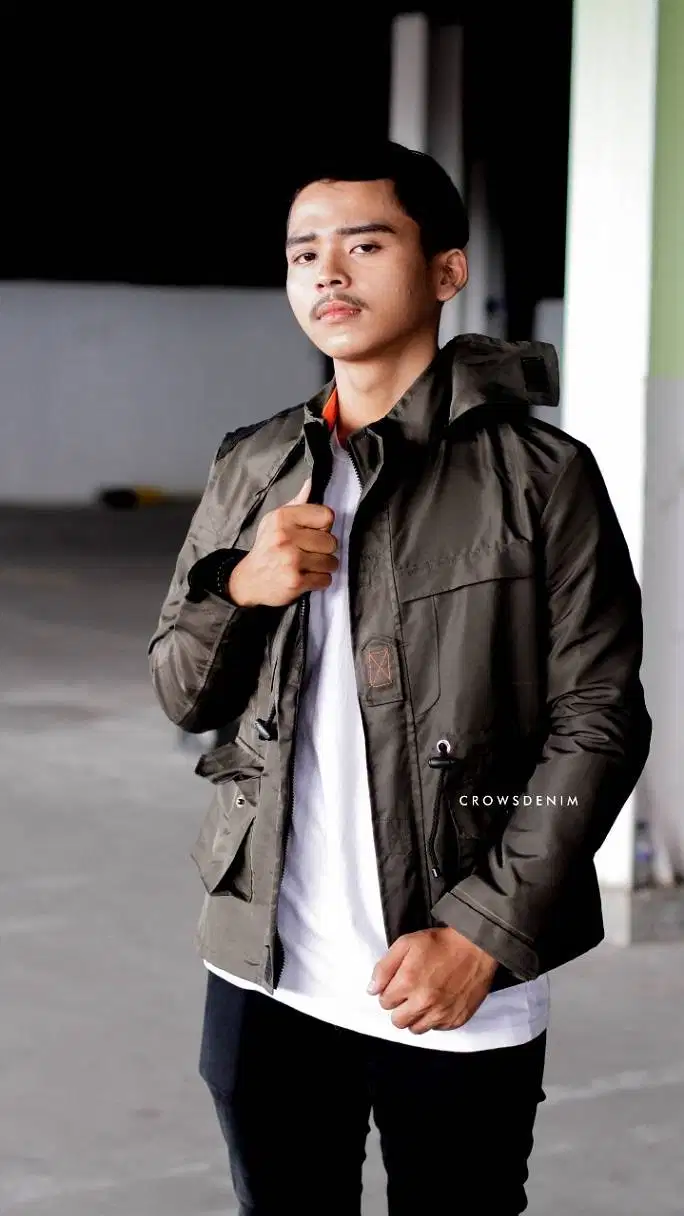 Jaket Parka Parasute Hoodie, Jaket Cowok