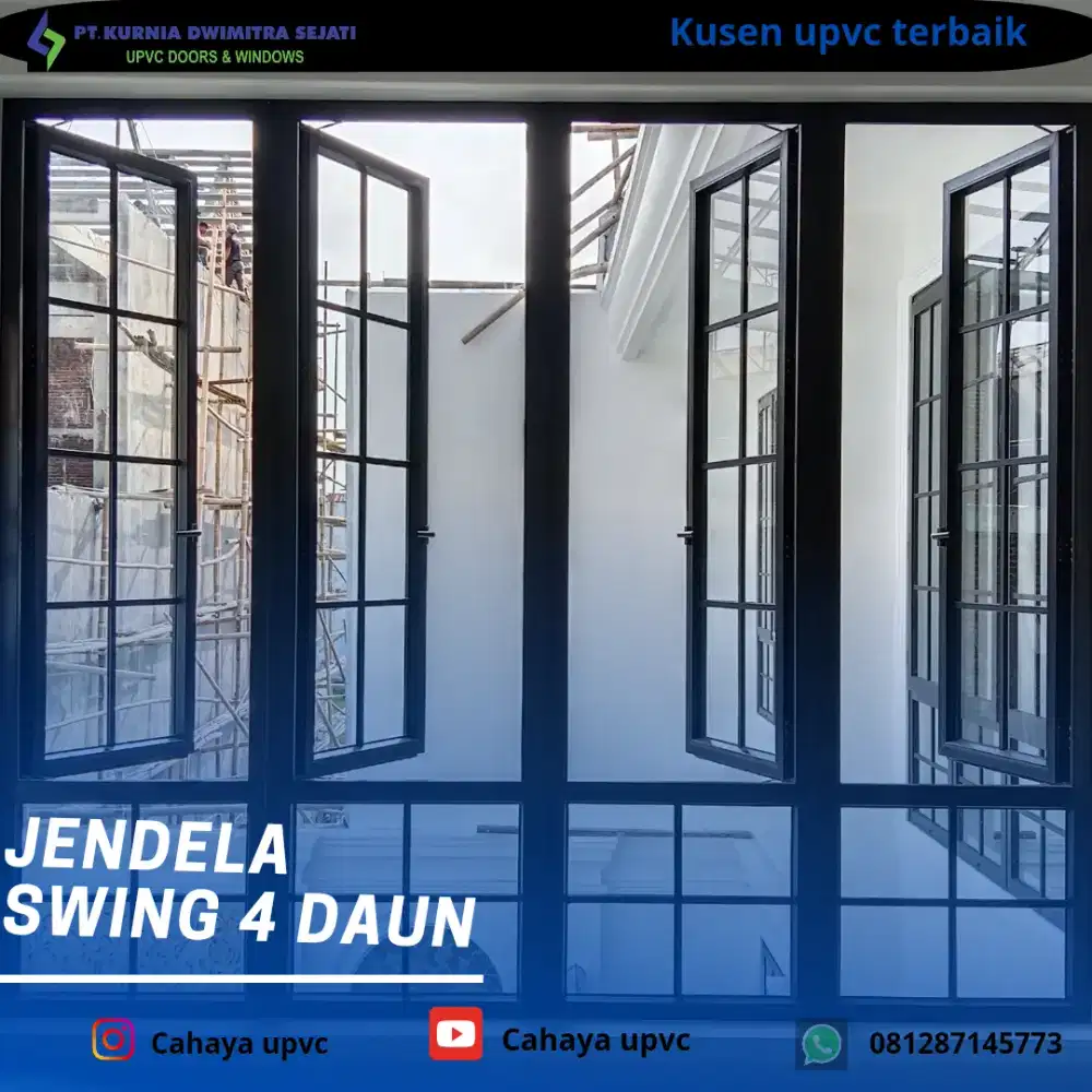 Kusen upvc bergaransi,anti bocor air,kedap suara,bisa custom ukuran