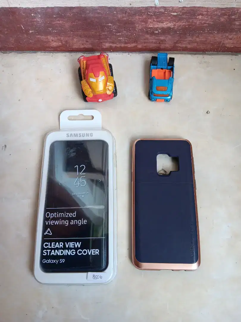 Case Samsung S9 Clear View Standing Cover dan VRS Samsung S9