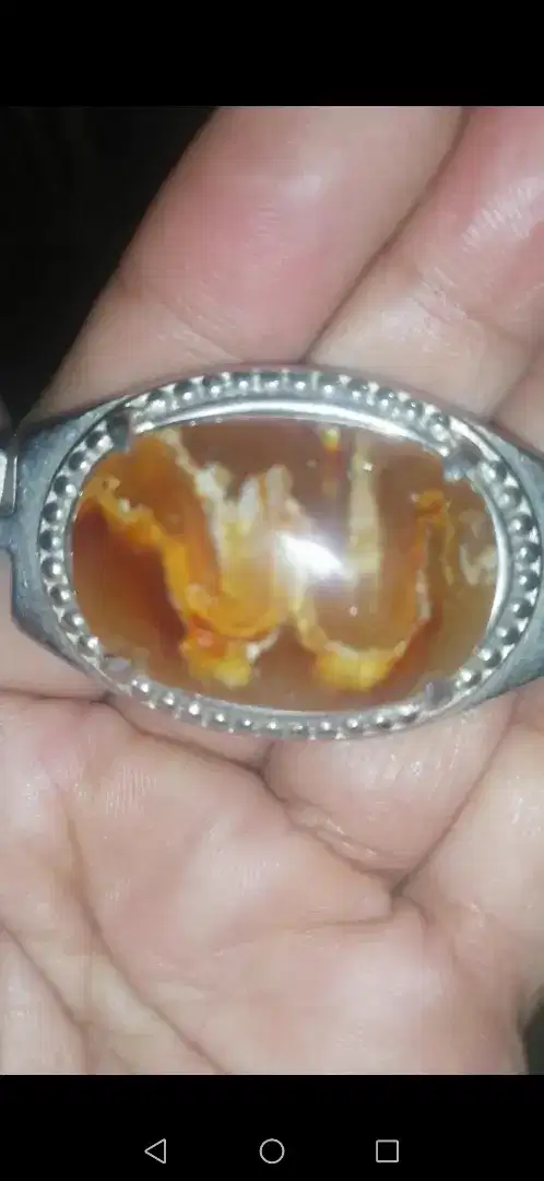 Batu akik liontin motif lafazd