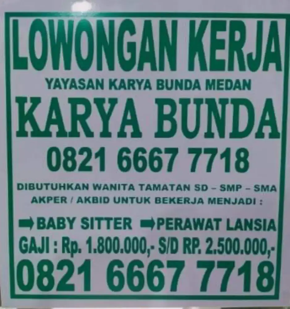 Perawat lansia,baby sitter,kakak asuh,prt.