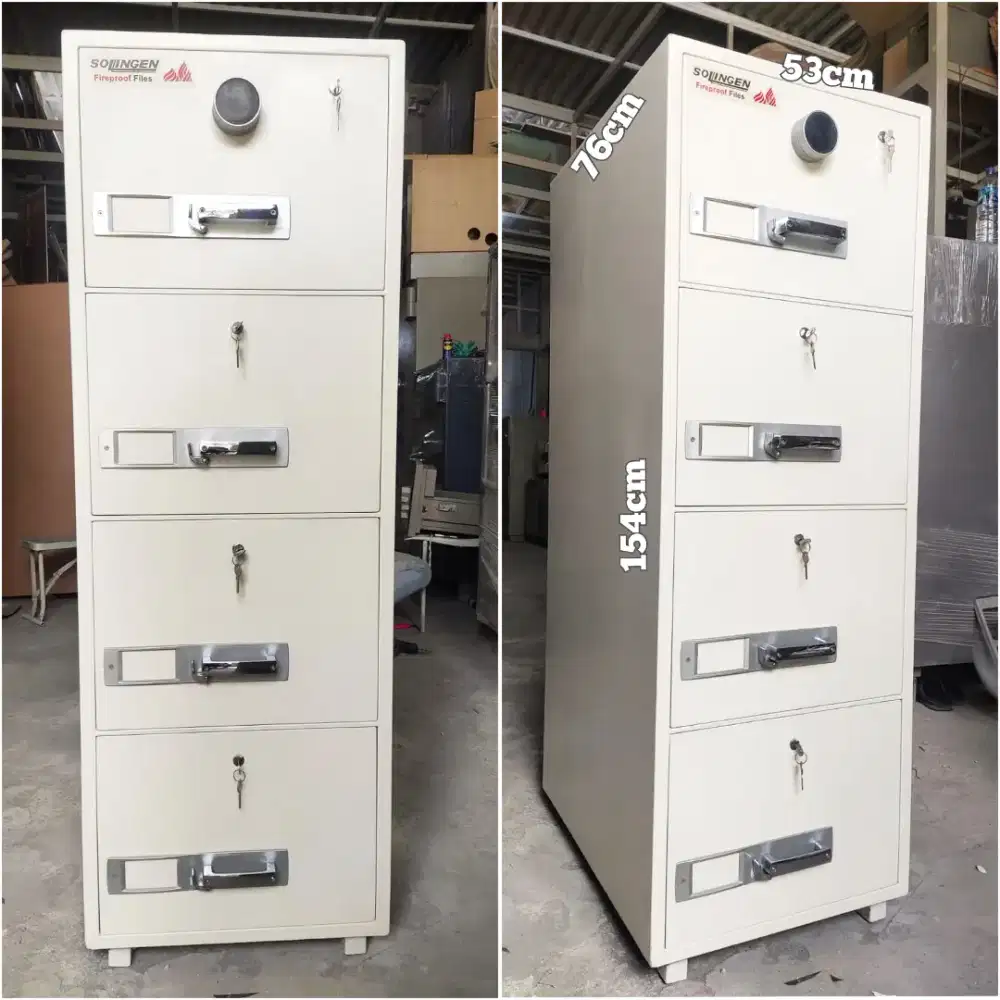 Fireproof Solingen 4 laci RPF solingen brankas laci rekondisi