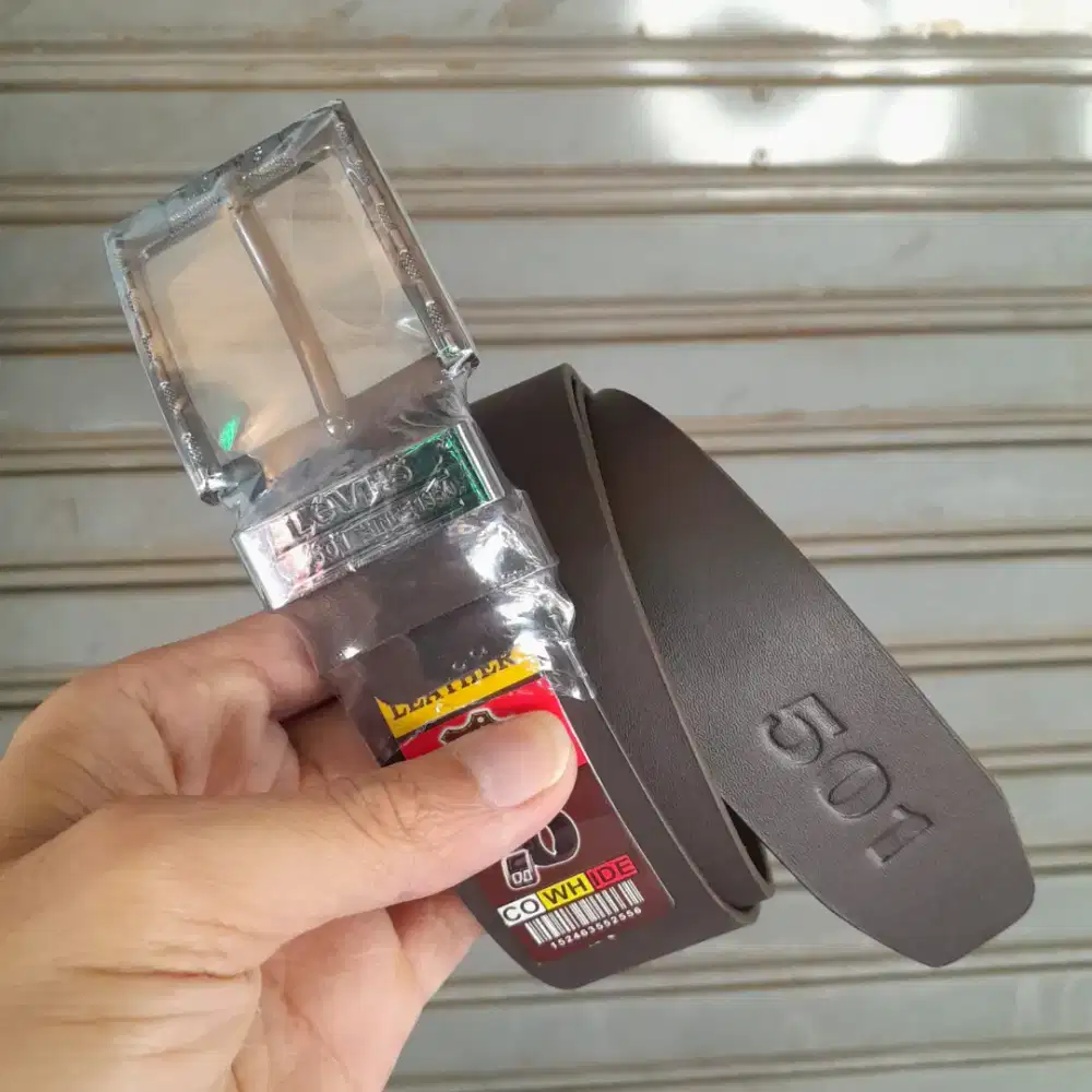 SABUK KULIT ASLI PRIA COKLAT TUA 505