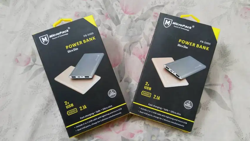 Powerbank MicroPack 5000mAh Original, Garansi 1 Tahun