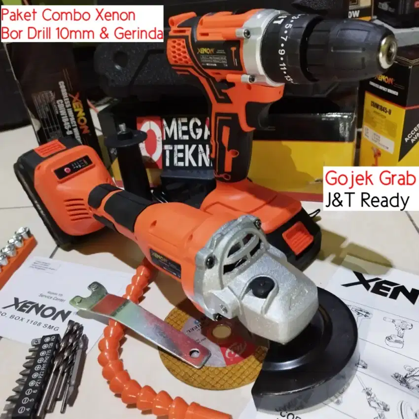 Paket Bor Dan Gerinda Baterai Xenon