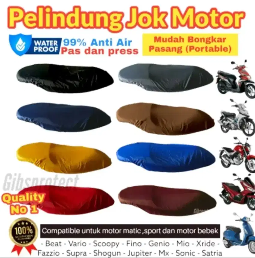 Cover jok motor murah meriah bahan bagus bos